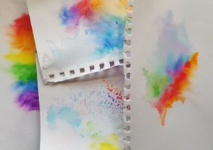 Rainbow watercolours.